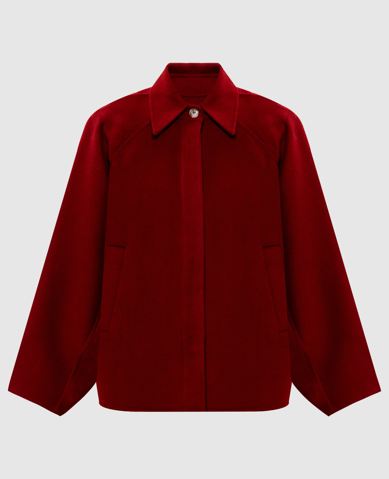 Camila burgundy wool and cashmere coat lou lou studio