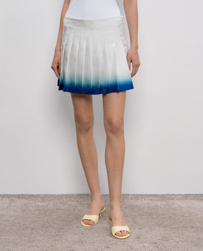 Casablanca Casa Way white pleated silk skirt WS25SK03201