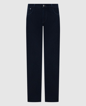 Cashmere&Whiskey Blue jeans with logo patch BALVANO871