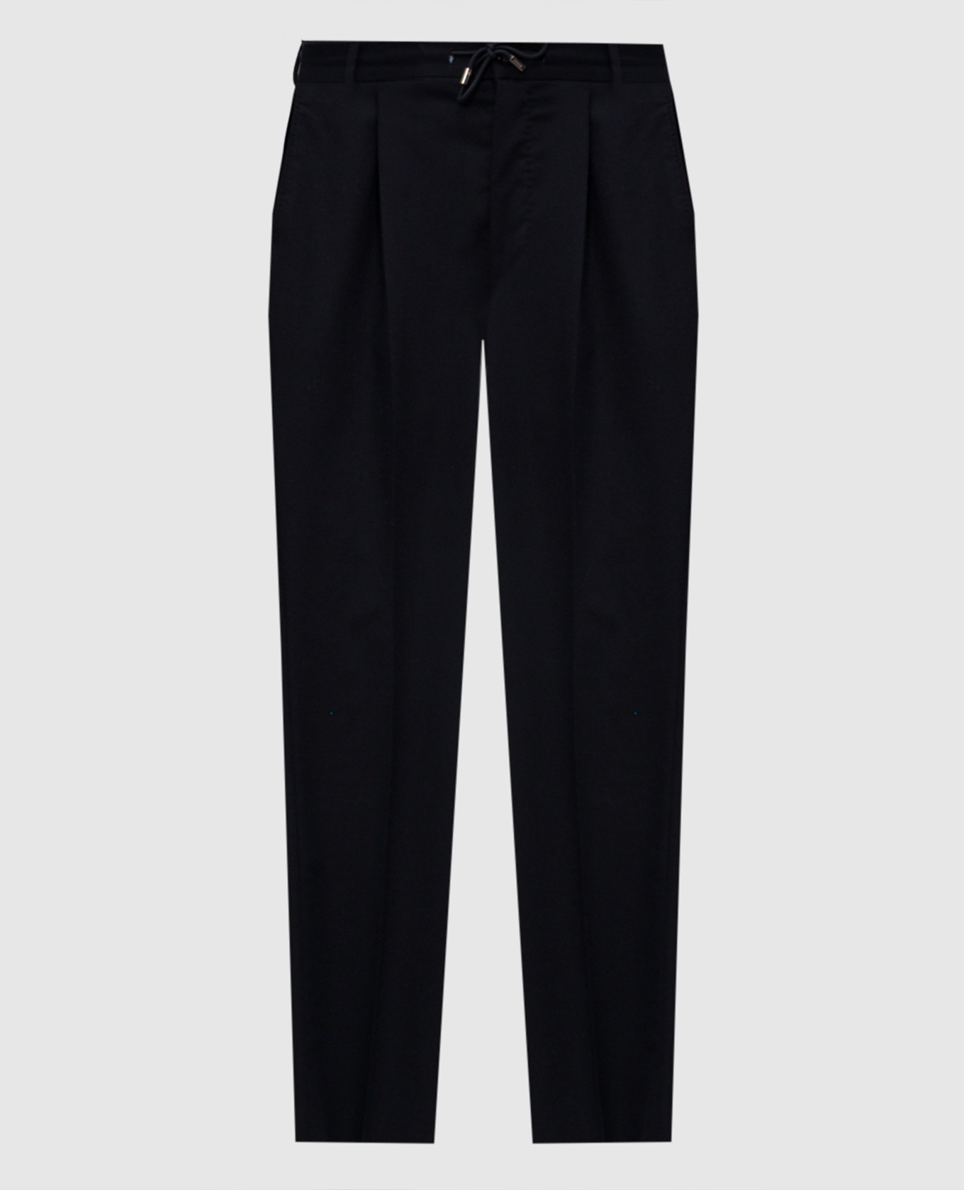 Blue ANTON wool and cashmere pants