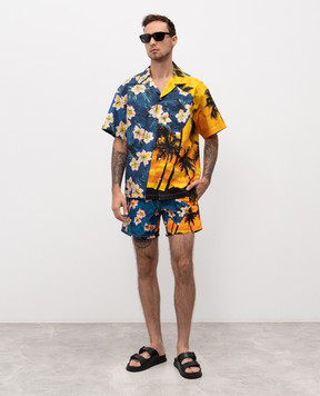 Palm Angels Logo print swim shorts PMFD019F25FAB001