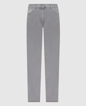 Peserico Grey jeans with logo patch A04982L75Q04953