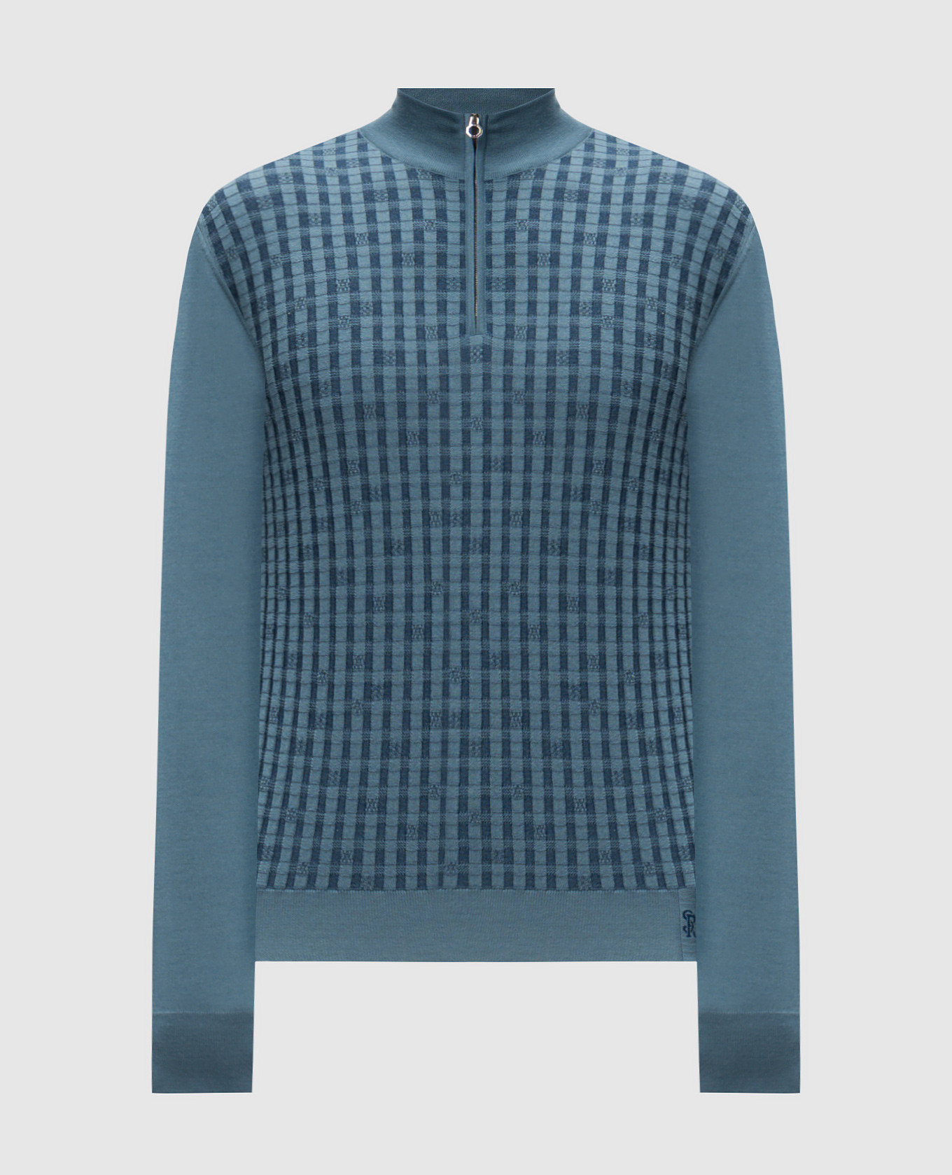 

Blue wool, silk and cashmere jumper in a woven pattern Stefano Ricci, Light blue