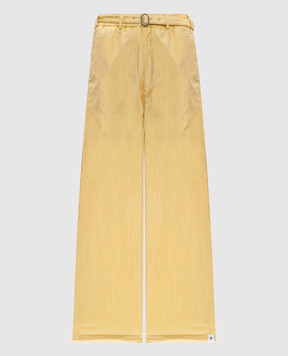Jil Sander Yellow insulated pants with silk J40KA0234J70003