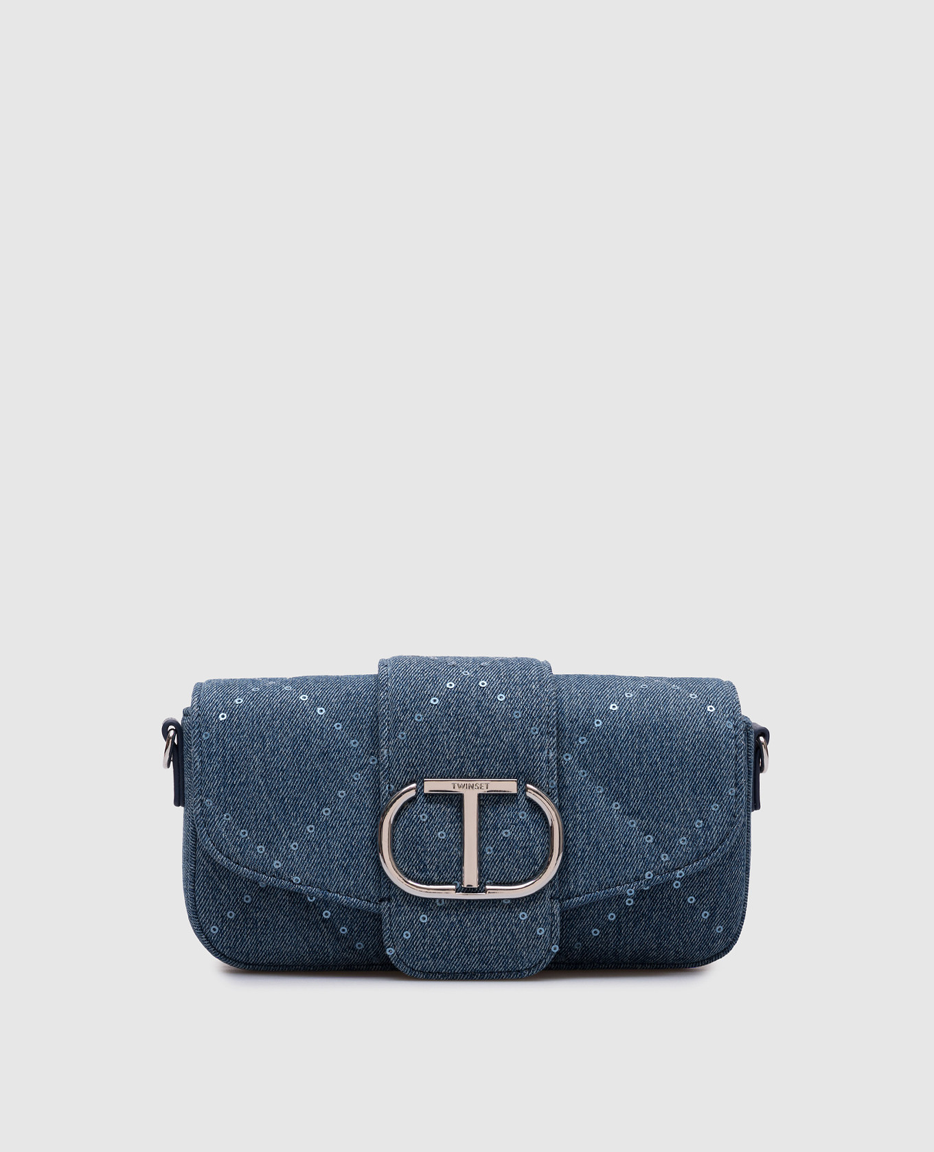 

Blue crossbody bag with logo Twinset