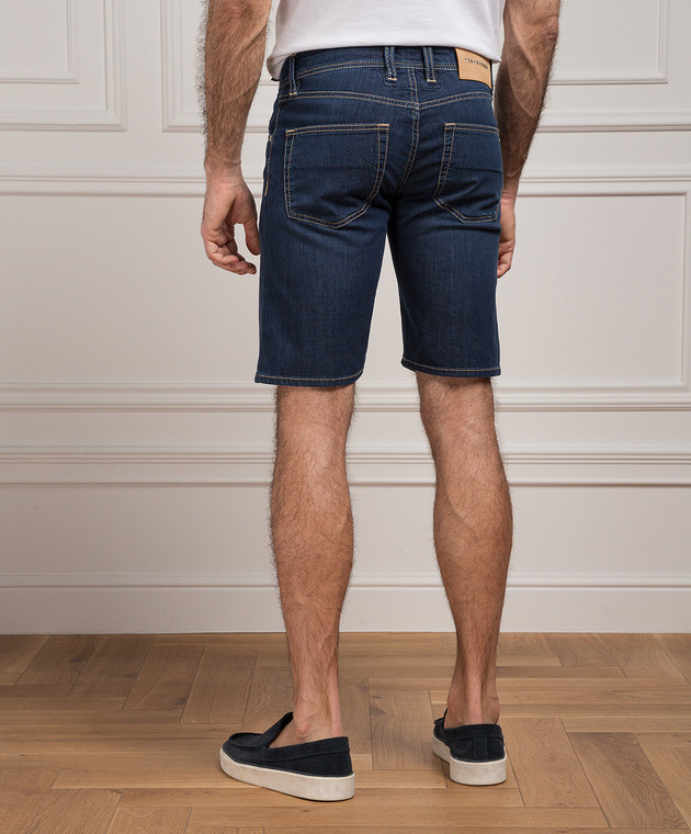 Tramarossa - ASCANIO blue shorts with logo patch ASCANIOD415
