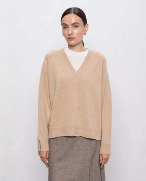 Peserico Beige wool, cashmere and silk pullover S99596F07K09283