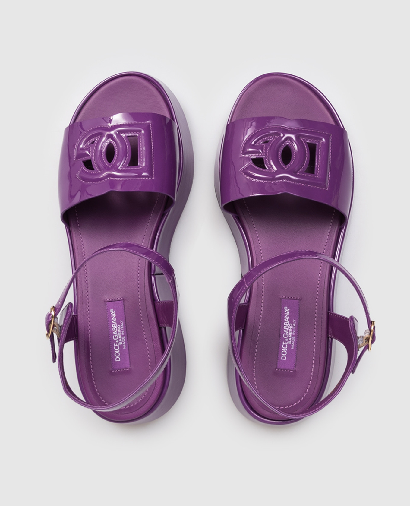 Children's purple patent leather sandals Dolce&Gabbana 4