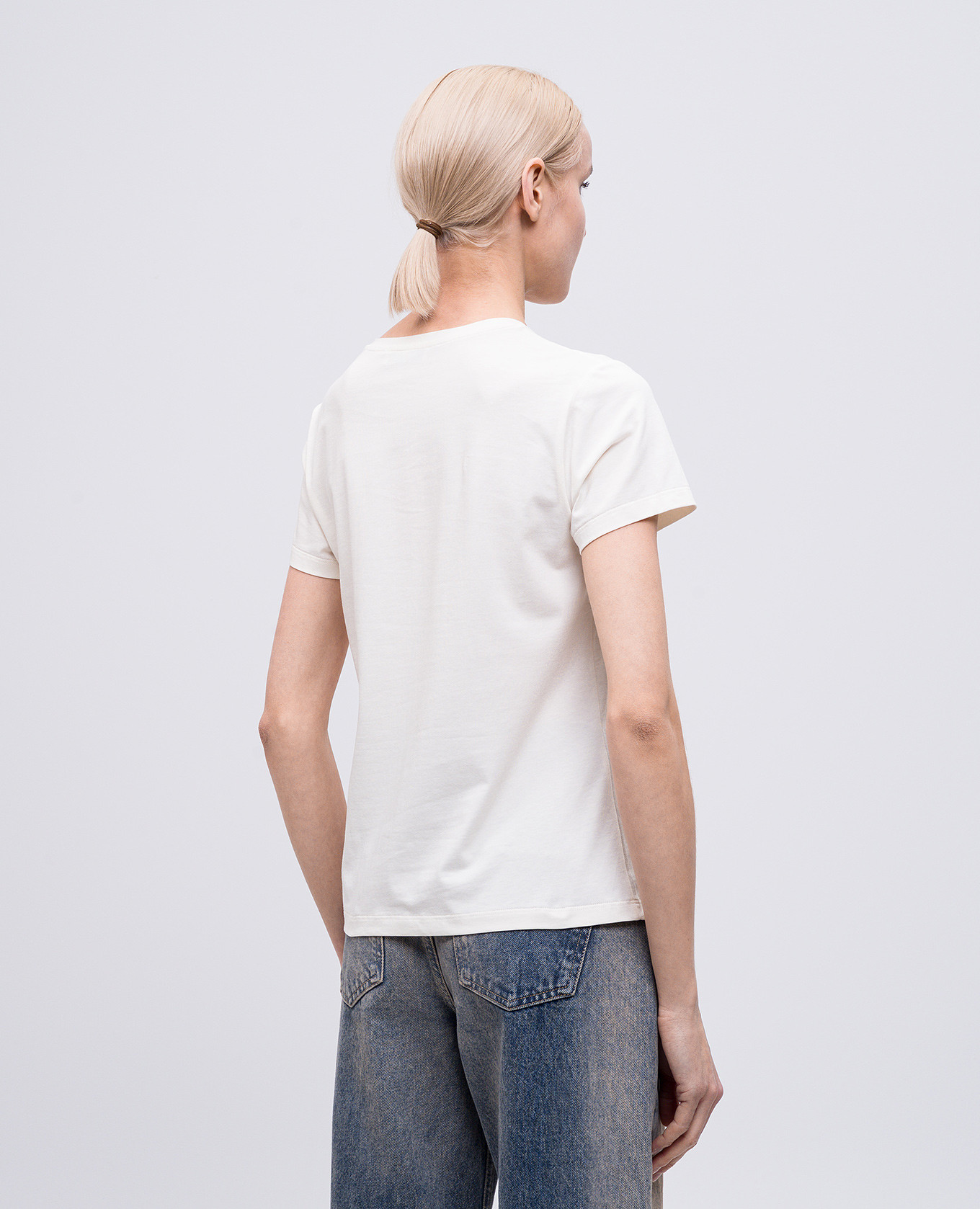 

Beige T-shirt with logo Twinset