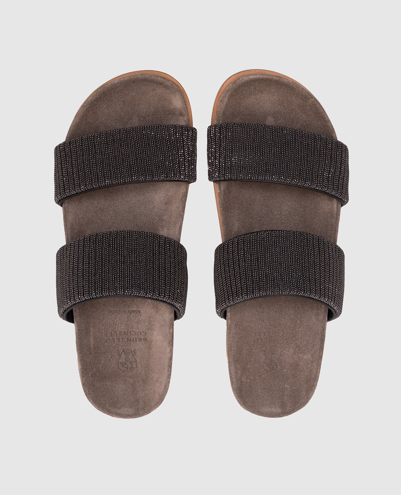 Gray flip-flops with a monil chain Brunello Cucinelli 4