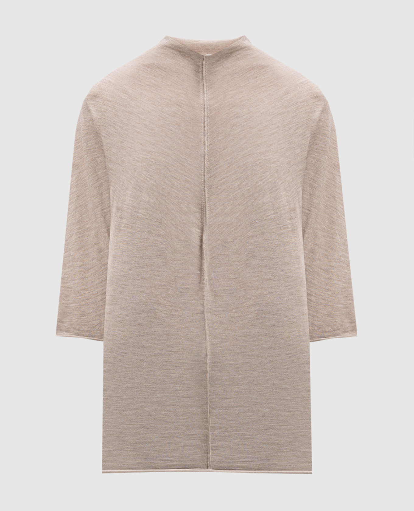

Beige melange cashmere and silk longsleeve BOBOUTIC