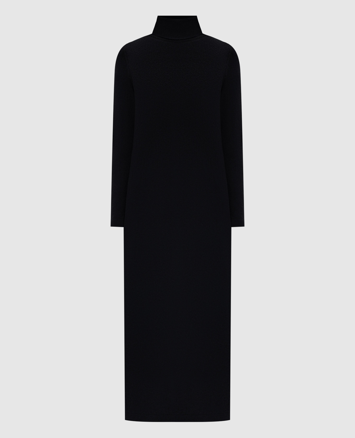 

Black wool and cashmere midi dress Allude