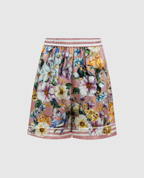 Dolce&Gabbana Pink floral silk shorts FTAM7THI1W4