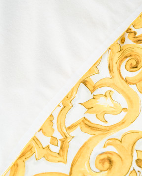 Dolce&Gabbana White towel with MAJOLICA pattern O5A03JONN82