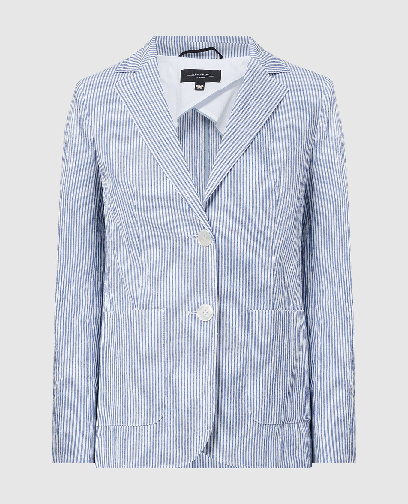 

ALETTA blue jacket with striped linen Max Mara Weekend