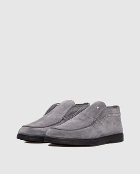 Stefano Ricci Grey suede deserts with emblem UC62G4181SDP