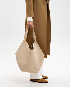Khaite Beige leather Lotus bag HAITEBAG