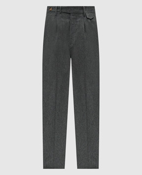 Brunello Cucinelli Gray pants made of wool M038PE1920