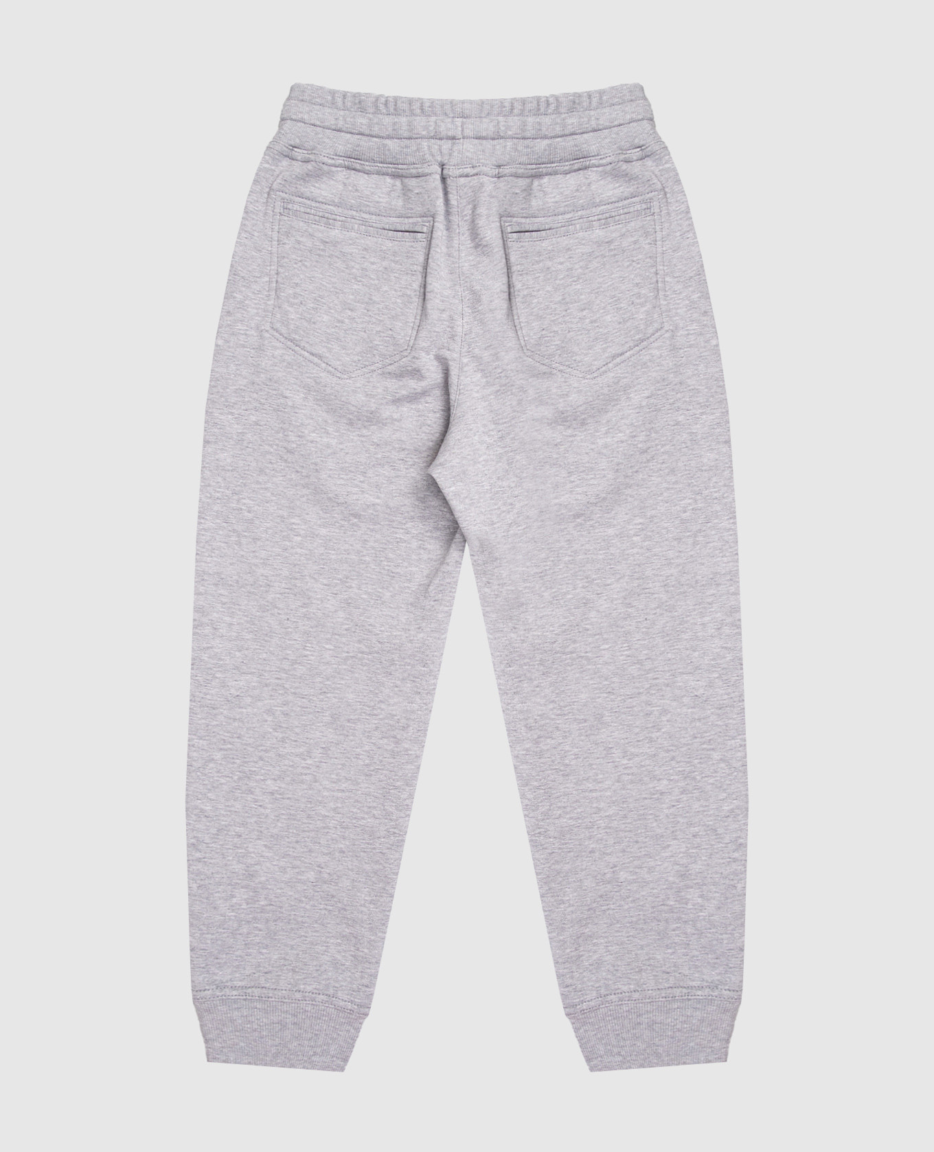 

Children's grey melange joggers with logo print Brunello Cucinelli