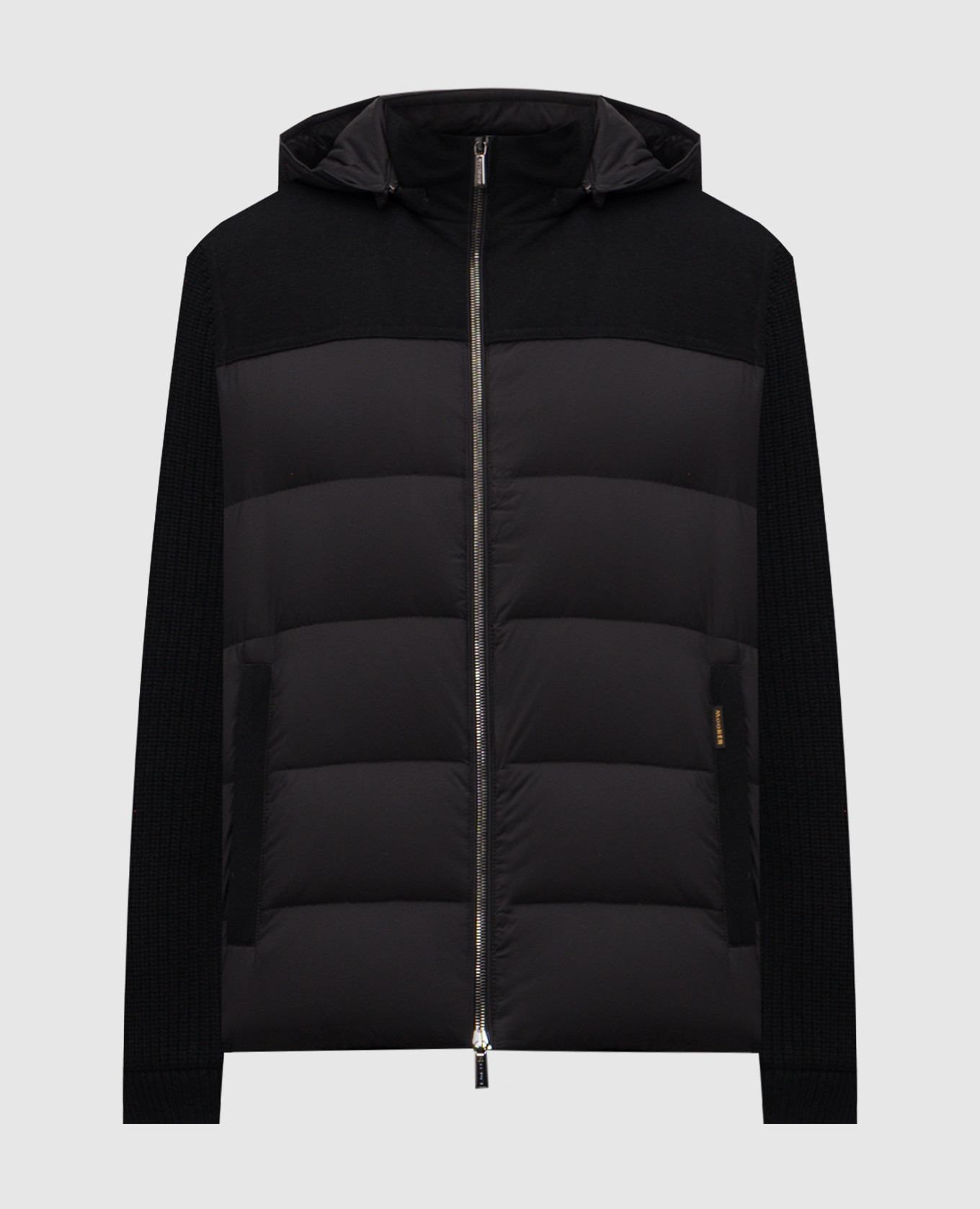 ALLORI black down jacket with wool and cashmere MooRER