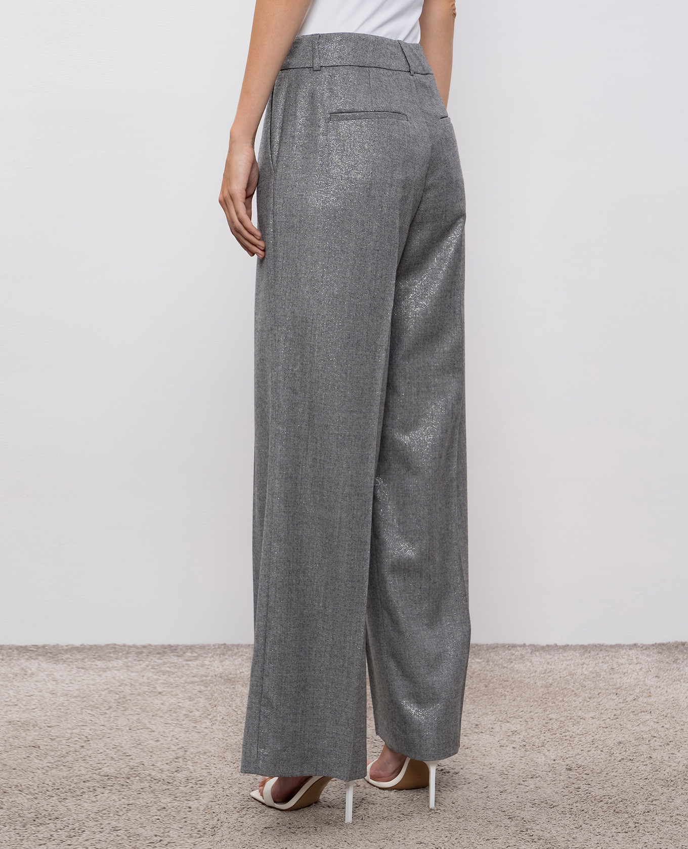 Gray wool pants Peserico 4
