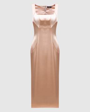 Dolce&Gabbana Beige sheath dress F6TTYTFURAD