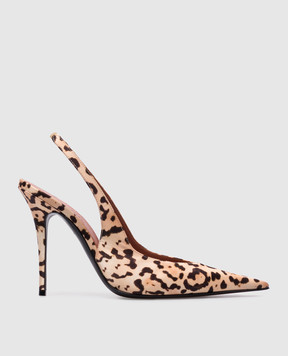 Amina Muaddi Anok leopard print slingbacks 13S361029ANO
