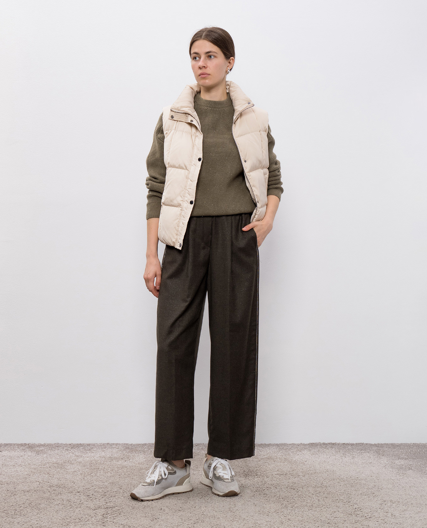 

Green sweater with wool, silk and cashmere Peserico