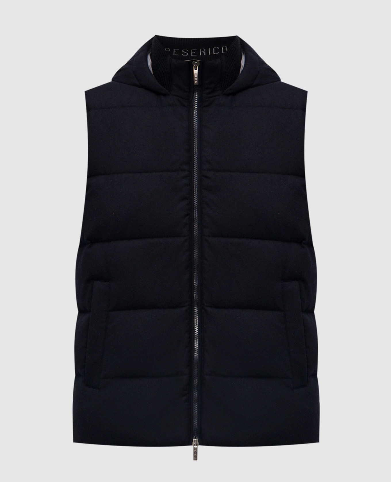 Blue down vest with cashmere Peserico