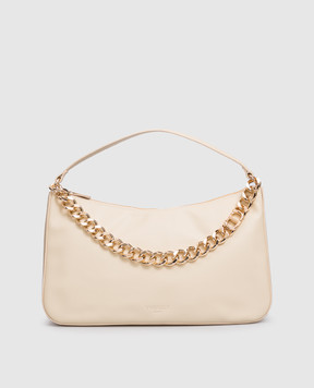 Twinset Beige leather hobo bag Liliane 252TB7161