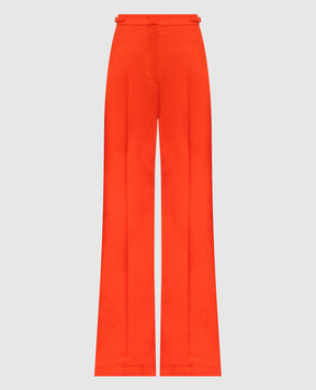 Gabriela Hearst Vesta orange flared trousers in wool with a vintage effect 3252190W163