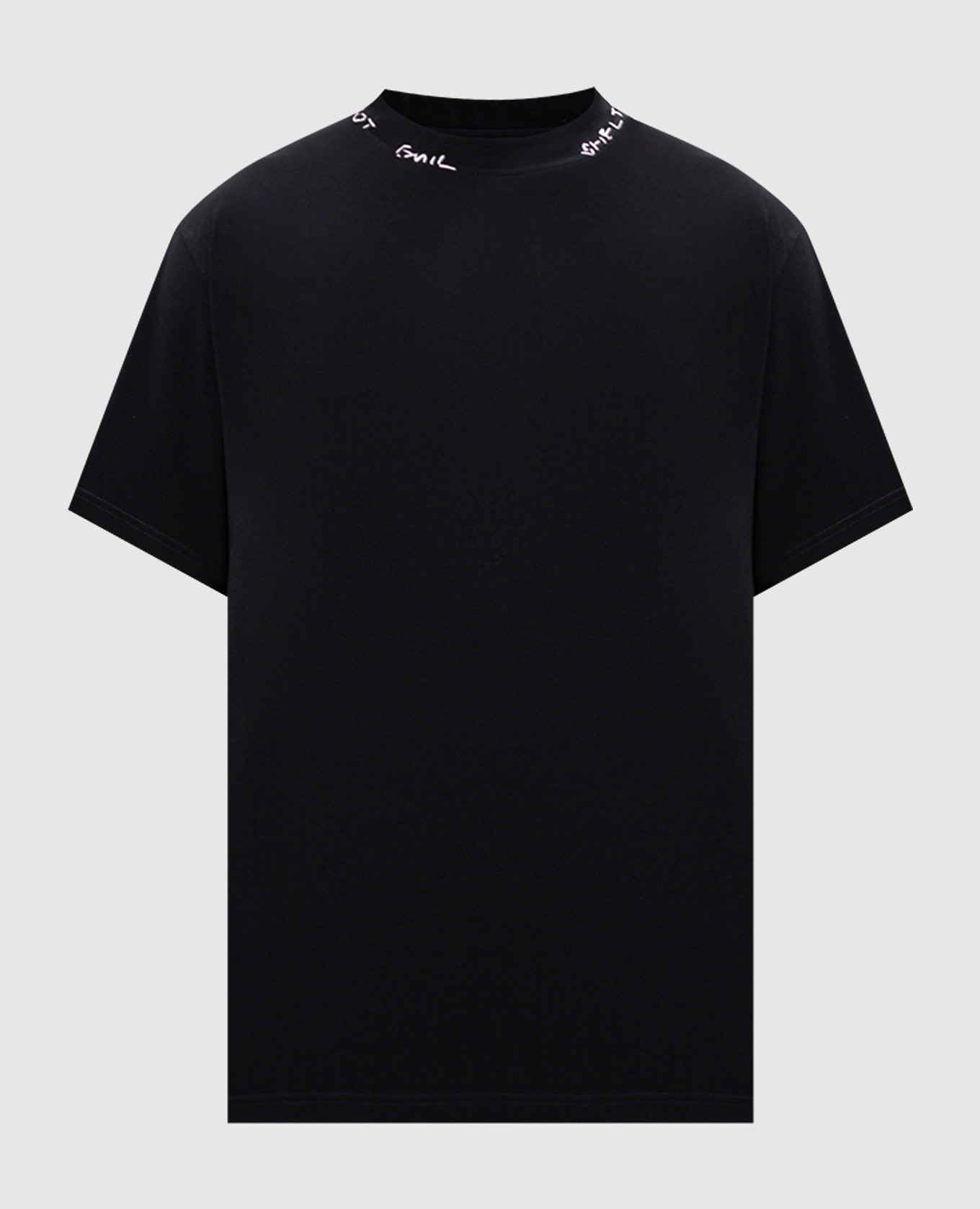 Black chrono t-shirt with shelter embroidery heliot emil