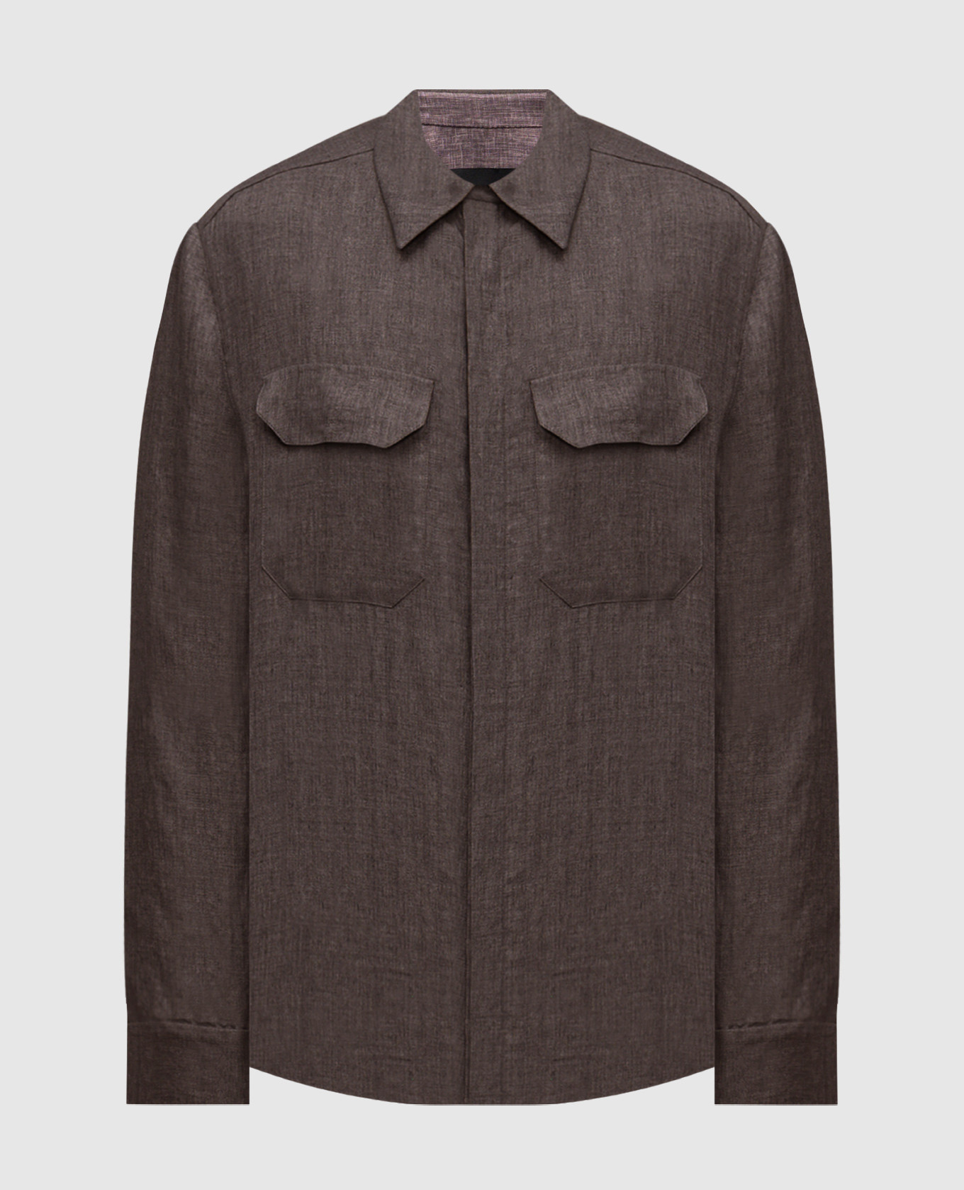 

Brown linen shirt Stefano Ricci