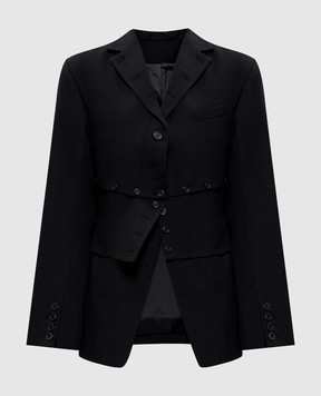 Rokh Black double-layered wool jacket R5CA176
