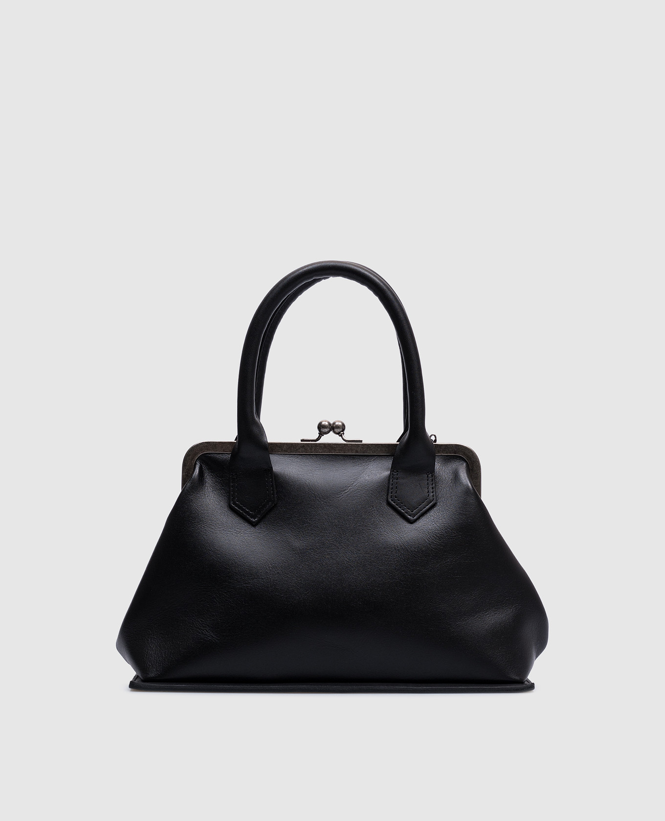 

Black leather trapeze bag Y`S Yamamoto