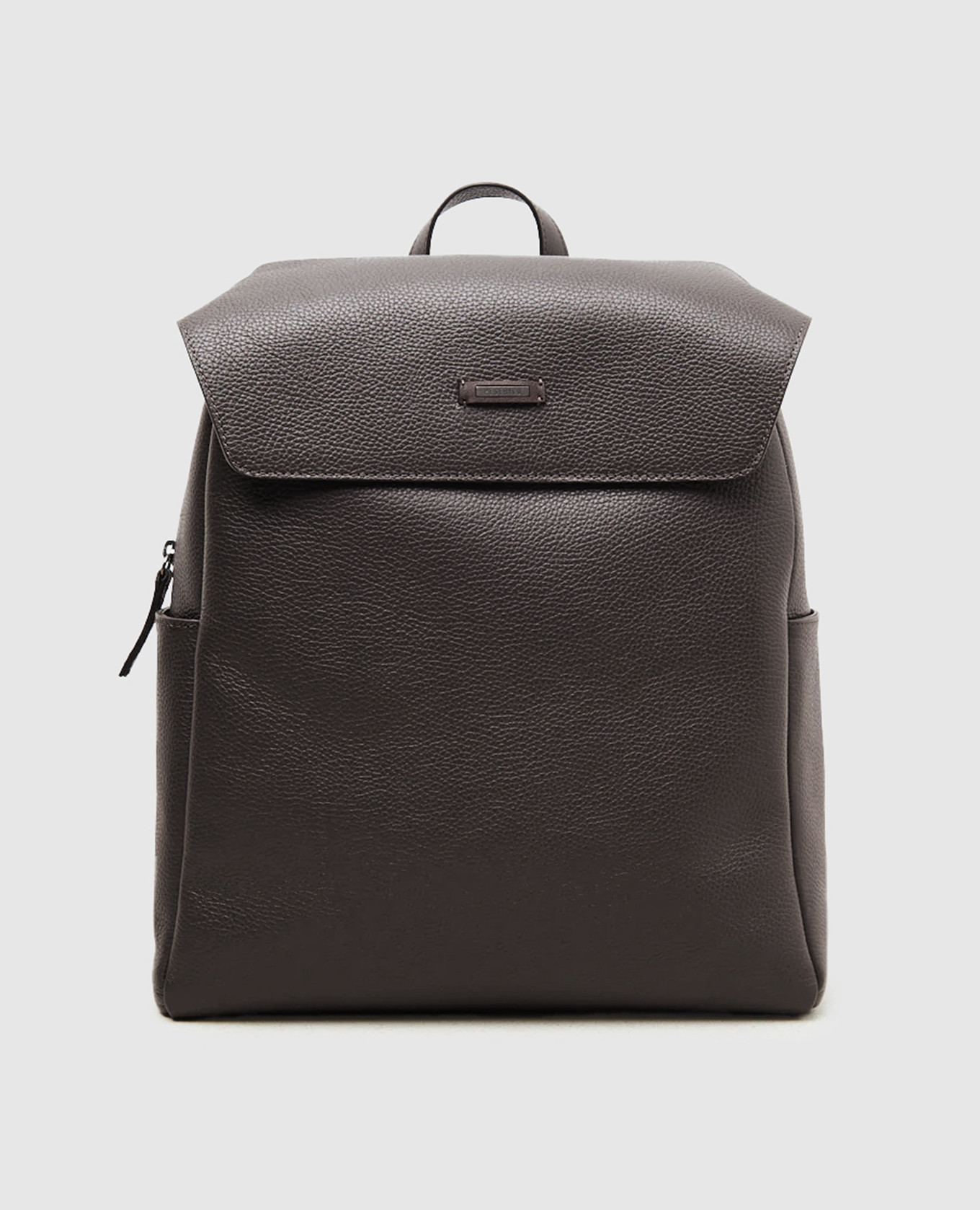 

Brown leather backpack Peserico
