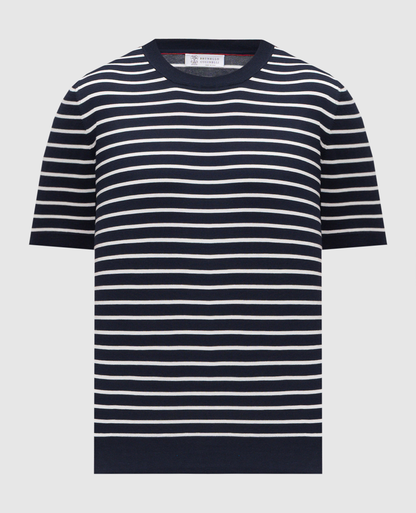 Blue striped T-shirt Brunello Cucinelli