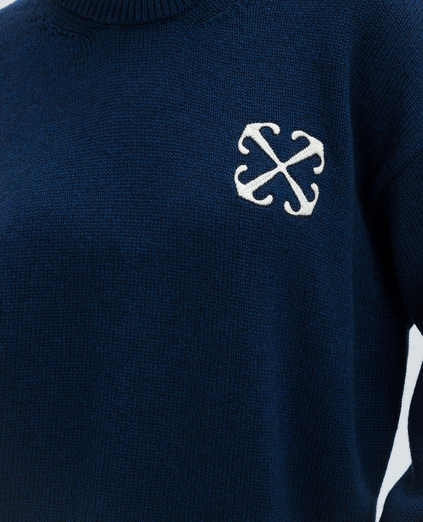 

Wo Ws blue wool and cashmere sweater Off-White