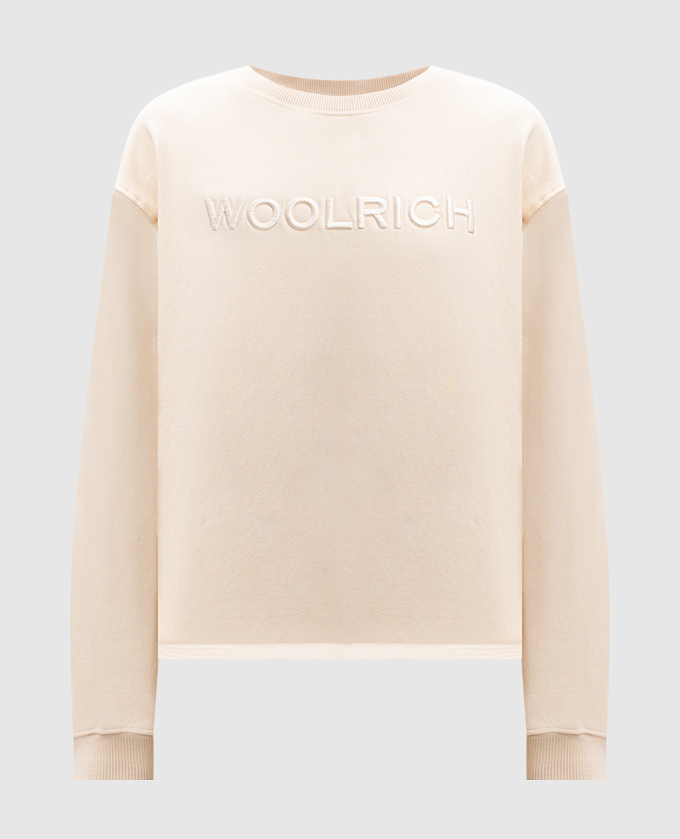 

Beige sweatshirt with logo embroidery Woolrich