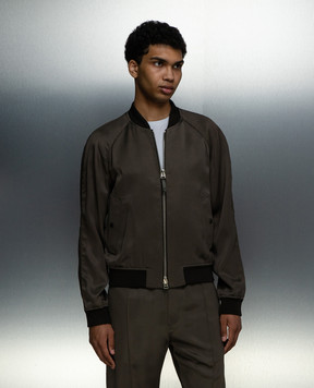 Tom Ford Khaki bomber jacket OBS028FMA003S24