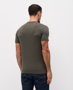 Tom Ford Khaki T-shirt with logo T4M081040