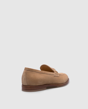 Brunello Cucinelli Beige suede loafers MZUPEAU729