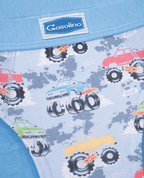 RiminiVeste Children's blue Gasolino briefs with a print U3713