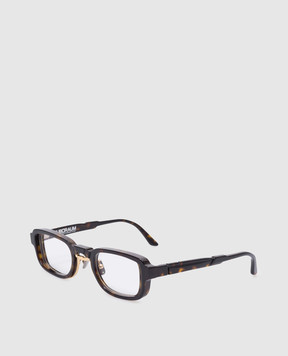 Kuboraum Brown frame for glasses N12 with tortoiseshell effect KRON12TS000000OP