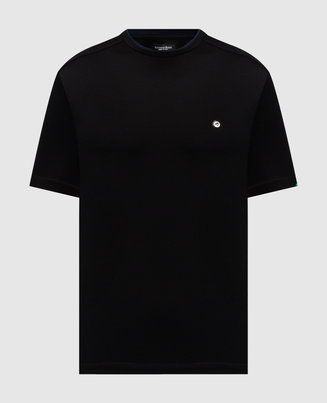 Black T-shirt with emblem Stefano Ricci