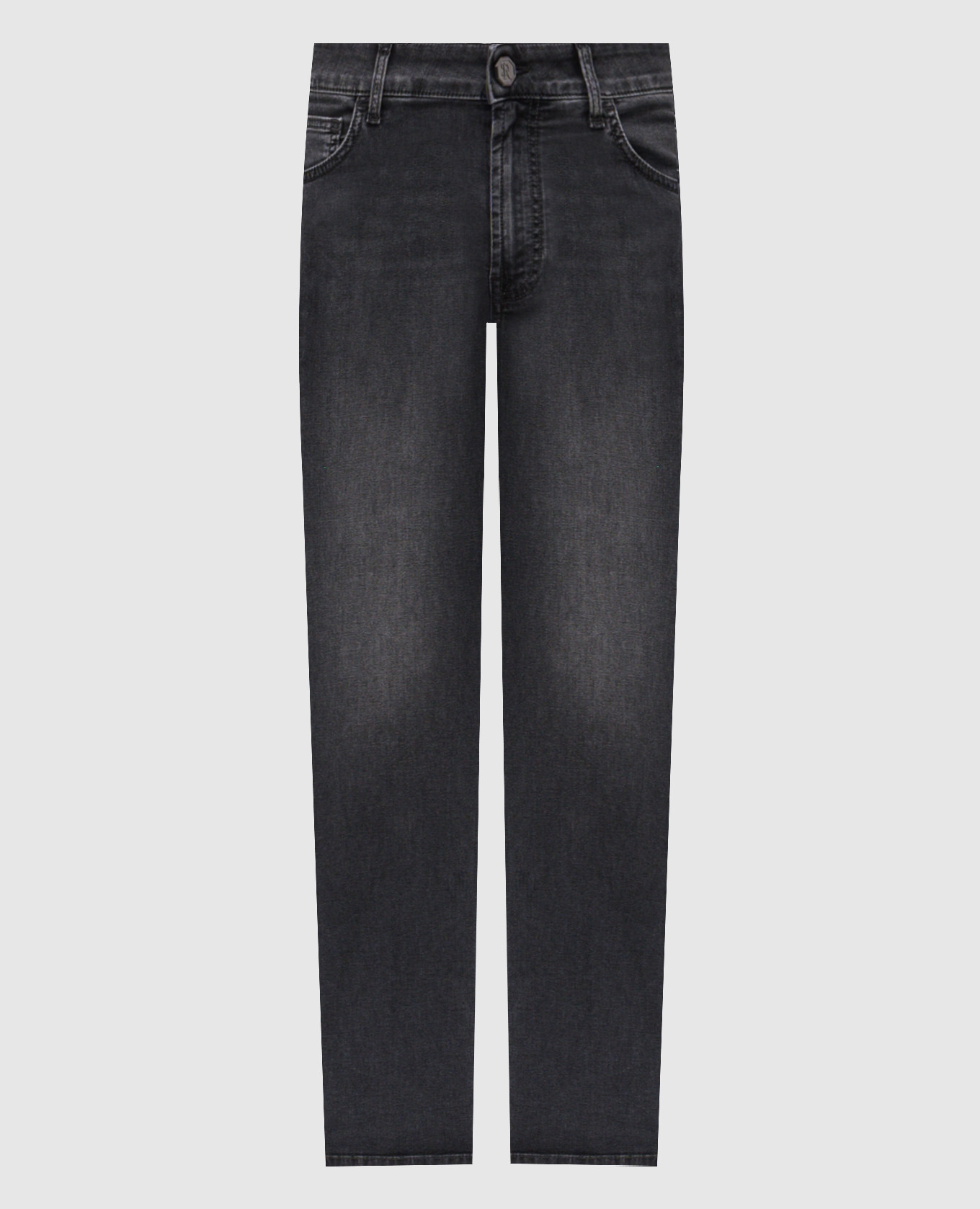 

Grey jeans with monogram embroidery Stefano Ricci