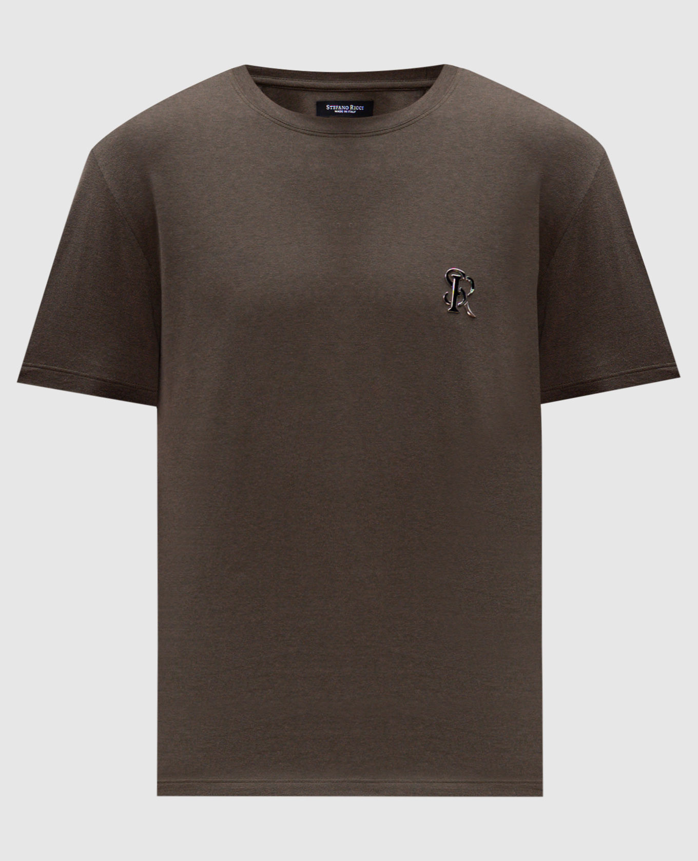 

Green t-shirt with monogram logo Stefano Ricci