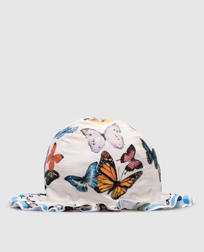 Dolce&Gabbana Children's white cloche with print LN5H49FI5KS