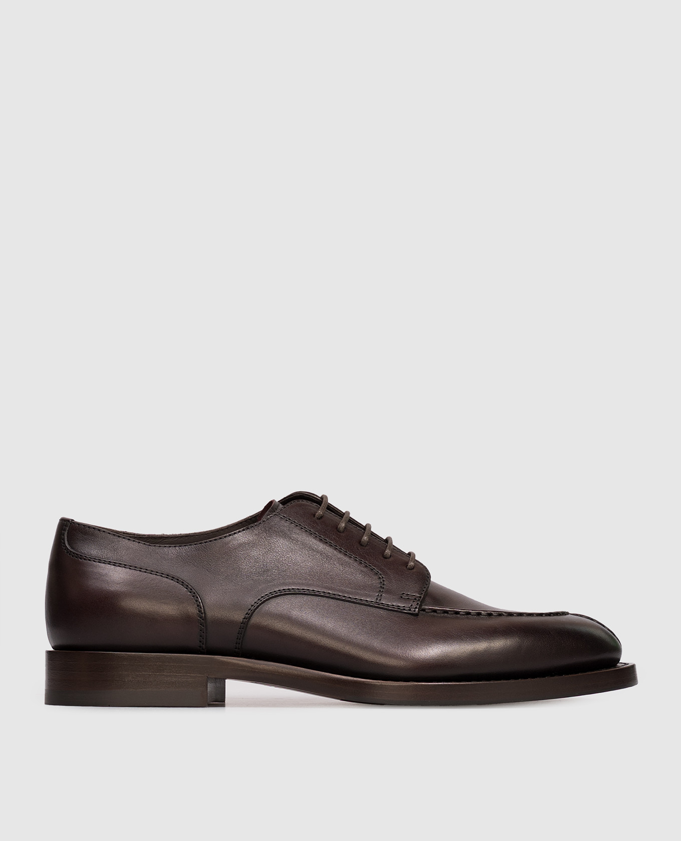 Brown leather derby shoes Brunello Cucinelli