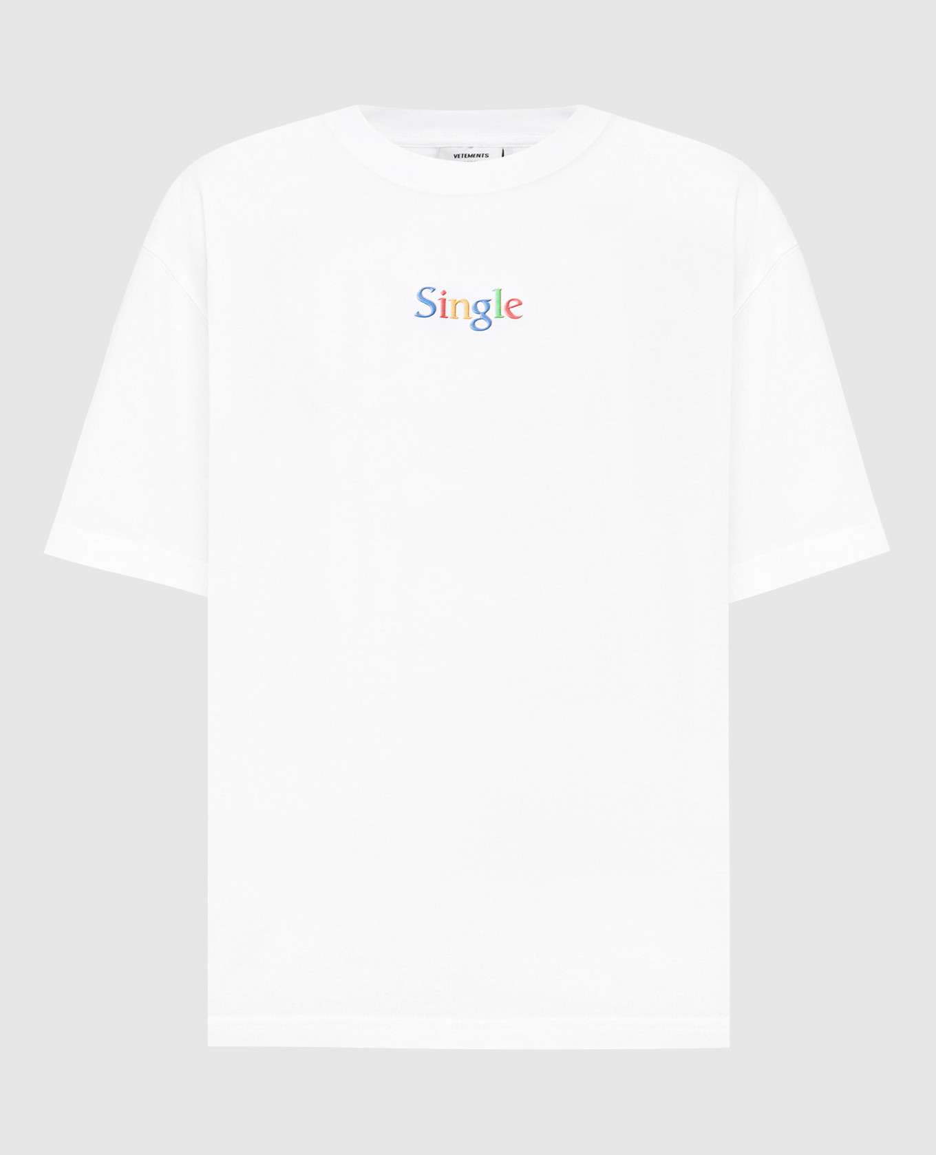 White T-shirt with Single print Vetements